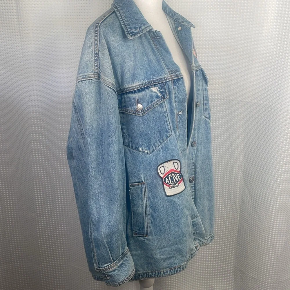 Acne Studios Vase Graphic Appliqué Denim Jacket Grant Levy-Lucero Art-to-Wear OS - Picture 7 of 16
